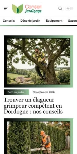 Podgląd witryny Conseil Jardinage, ujętej jako miejsce publikacji artykułów sponsorowanych