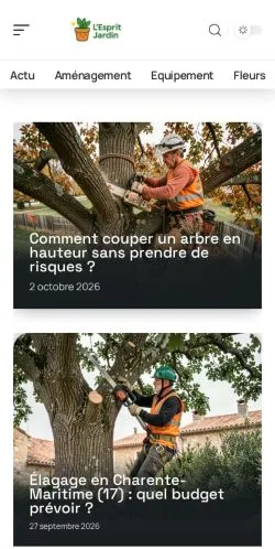 Vista previa del sitio L'Esprit Jardin, referenciado para publicar artículos patrocinados
