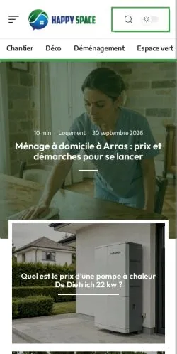Vista previa del sitio Happy Space, referenciado para publicar artículos patrocinados