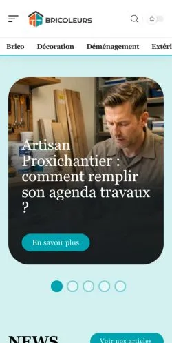 스폰서 기사 게재 매체로 등록된 Bricoleurs 사이트 미리보기