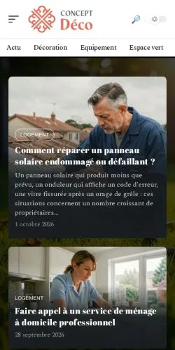 Anteprima del sito Concept Déco, referenziato per la pubblicazione di articoli sponsorizzati