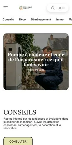Anteprima del sito Technique Habitat, referenziato per la pubblicazione di articoli sponsorizzati