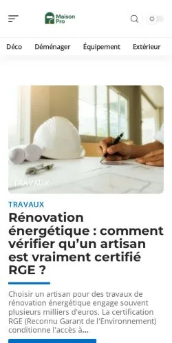 Vorschau der Website Maison Pro, gelistet für die Veröffentlichung gesponserter Artikel