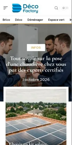 Anteprima del sito Déco Factory, referenziato per la pubblicazione di articoli sponsorizzati