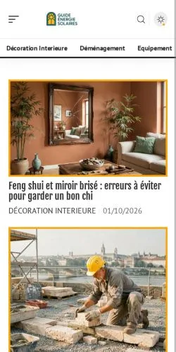 Anteprima del sito Energie Solaires Guide, referenziato per la pubblicazione di articoli sponsorizzati