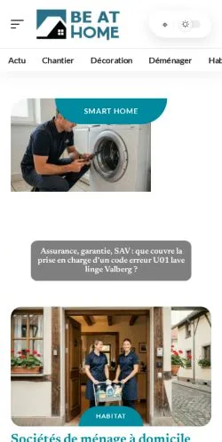 Anteprima del sito Be At Home, referenziato per la pubblicazione di articoli sponsorizzati