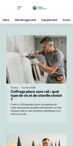 스폰서 기사 게재 매체로 등록된 France Écoconstruction 사이트 미리보기