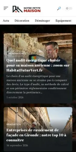 Vorschau der Website Notre Petite Maison, gelistet für die Veröffentlichung gesponserter Artikel