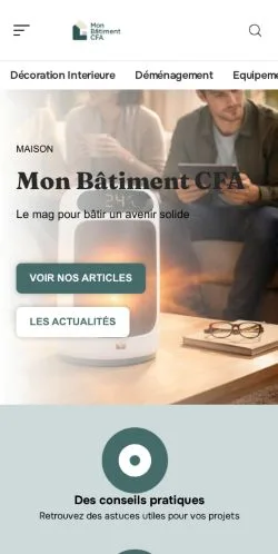 Aperçu du site Bâtiment CFA Mag, référencé pour publier un article sponsorisé