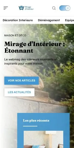 Anteprima del sito Mirage D'Intérieur, referenziato per la pubblicazione di articoli sponsorizzati