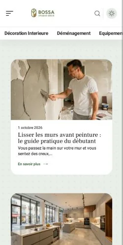 Vorschau der Website Bossa Studio Déco, gelistet für die Veröffentlichung gesponserter Artikel