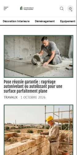 Anteprima del sito Constructeurs Responsables, referenziato per la pubblicazione di articoli sponsorizzati
