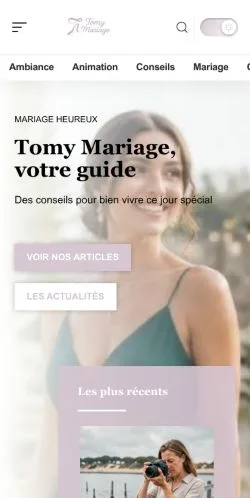 Anteprima del sito Tomy Mariage, referenziato per la pubblicazione di articoli sponsorizzati