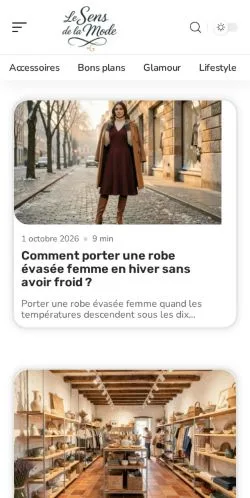 스폰서 기사 게재 매체로 등록된 Le Sens de la Mode 사이트 미리보기