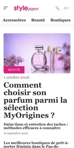 Anteprima del sito Style Papers, referenziato per la pubblicazione di articoli sponsorizzati