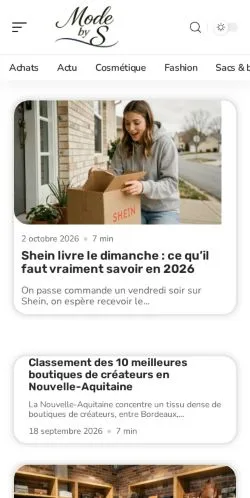 Anteprima del sito Mode By S, referenziato per la pubblicazione di articoli sponsorizzati