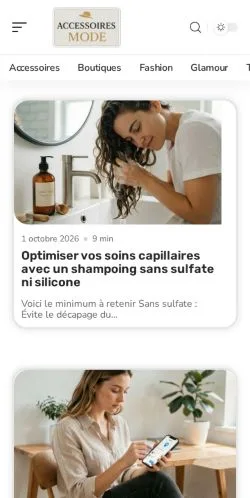 スポンサード記事の掲載先として登録されたAccessoires Modeのサイトプレビュー