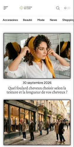 스폰서 기사 게재 매체로 등록된 Monde Du Luxe 사이트 미리보기