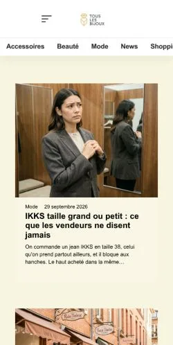 스폰서 기사 게재 매체로 등록된 Tous Les Bijoux 사이트 미리보기