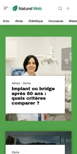 Anteprima del sito Naturel Web, referenziato per la pubblicazione di articoli sponsorizzati