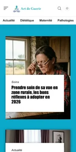 Aperçu du site Art De Guérir, référencé pour publier un article sponsorisé