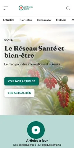 Forhåndsvisning af Réseau Santé, opført til udgivelse af sponsorerede artikler