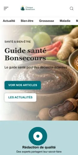 스폰서 기사 게재 매체로 등록된 Clinique Bonsecours 사이트 미리보기