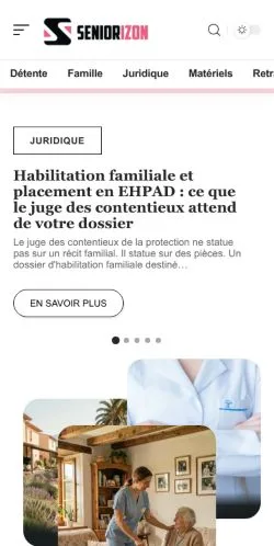 Anteprima del sito Seniorizon Actualités, referenziato per la pubblicazione di articoli sponsorizzati