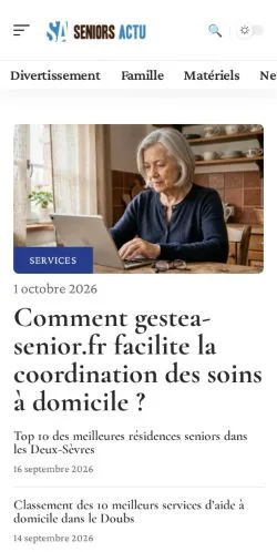 Anteprima del sito Seniors Actu, referenziato per la pubblicazione di articoli sponsorizzati