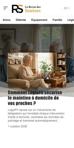Vista previa del sitio La Revue Des Seniors, referenciado para publicar artículos patrocinados