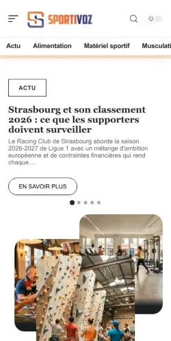 Vorschau der Website Sportivoz, gelistet für die Veröffentlichung gesponserter Artikel
