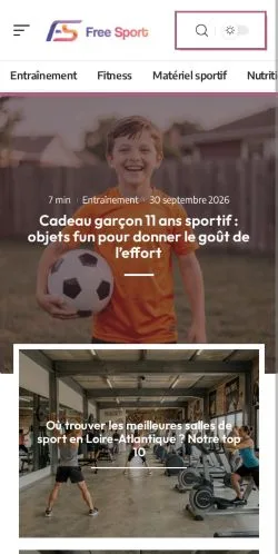 스폰서 기사 게재 매체로 등록된 Free Sport 사이트 미리보기