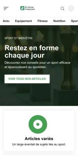Anteprima del sito En Forme Chaque Jour, referenziato per la pubblicazione di articoli sponsorizzati