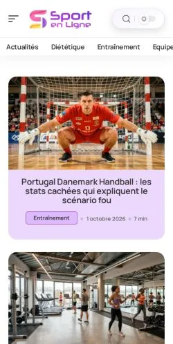 Forhåndsvisning af Sport En Ligne, opført til udgivelse af sponsorerede artikler