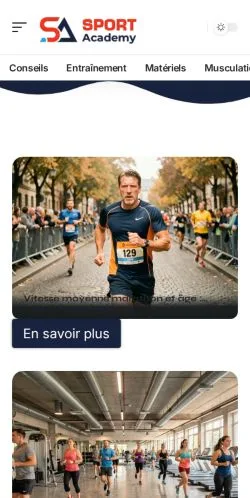 Vorschau der Website Sport Academy, gelistet für die Veröffentlichung gesponserter Artikel