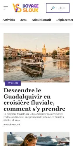 Vista previa del sitio Voyage Slouk, referenciado para publicar artículos patrocinados