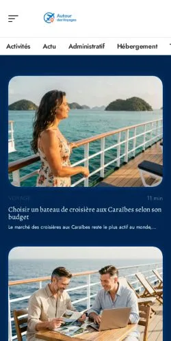 Anteprima del sito Autour Des Voyages, referenziato per la pubblicazione di articoli sponsorizzati
