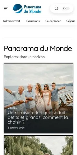 스폰서 기사 게재 매체로 등록된 Panorama Du Monde 사이트 미리보기