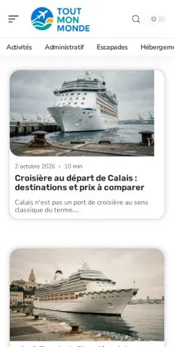 스폰서 기사 게재 매체로 등록된 Tout Mon Monde 사이트 미리보기
