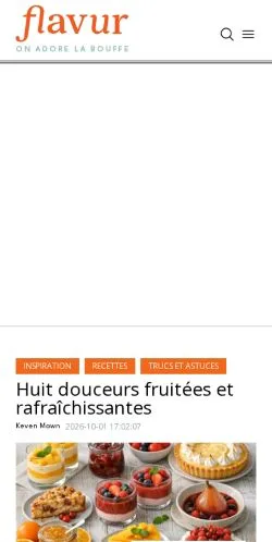 スポンサード記事の掲載先として登録されたFlavur Recettesのサイトプレビュー