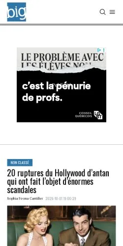 Anteprima del sito Buminteractif Actualités, referenziato per la pubblicazione di articoli sponsorizzati