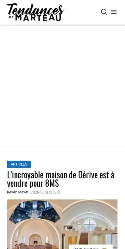 Anteprima del sito Tendances et Marteau, referenziato per la pubblicazione di articoli sponsorizzati