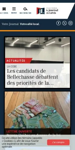 Anteprima del sito Le Journal De Levis, referenziato per la pubblicazione di articoli sponsorizzati