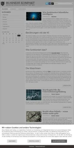 Anteprima del sito Business Kompakt, referenziato per la pubblicazione di articoli sponsorizzati