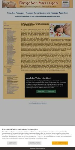 Anteprima del sito Ratgeber Massagen, referenziato per la pubblicazione di articoli sponsorizzati