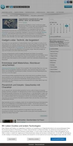 Vorschau der Website Geschenkideen Blog, gelistet für die Veröffentlichung gesponserter Artikel