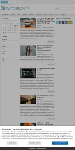 Vista previa del sitio WatchBlog TV, referenciado para publicar artículos patrocinados