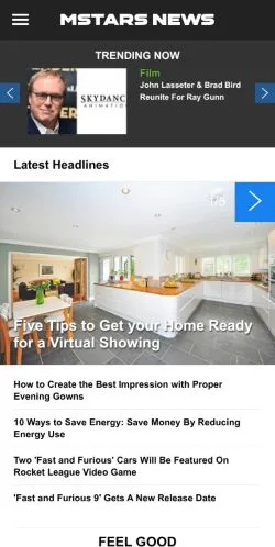 Vorschau der Website MStarsNews, gelistet für die Veröffentlichung gesponserter Artikel