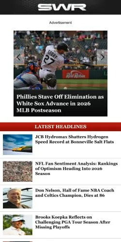 Vorschau der Website Sports World Report, gelistet für die Veröffentlichung gesponserter Artikel
