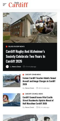 Vorschau der Website Cardiff Daily, gelistet für die Veröffentlichung gesponserter Artikel